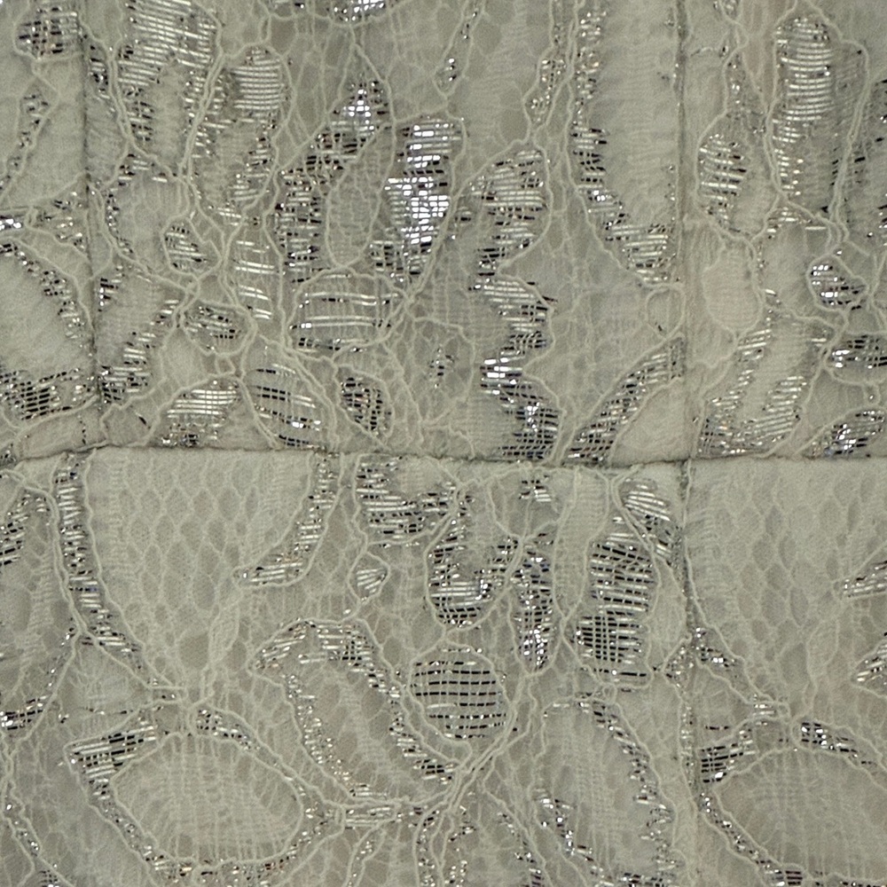 Lulu's White Lace Dress with Silver Accents - Picture 5 of 5